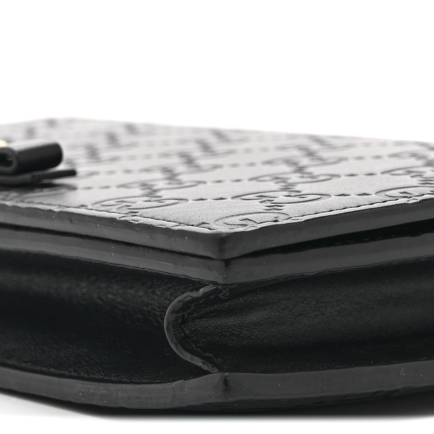 Gucci Guccissima Signature Bowy Chain Wallet Black 9 of 10