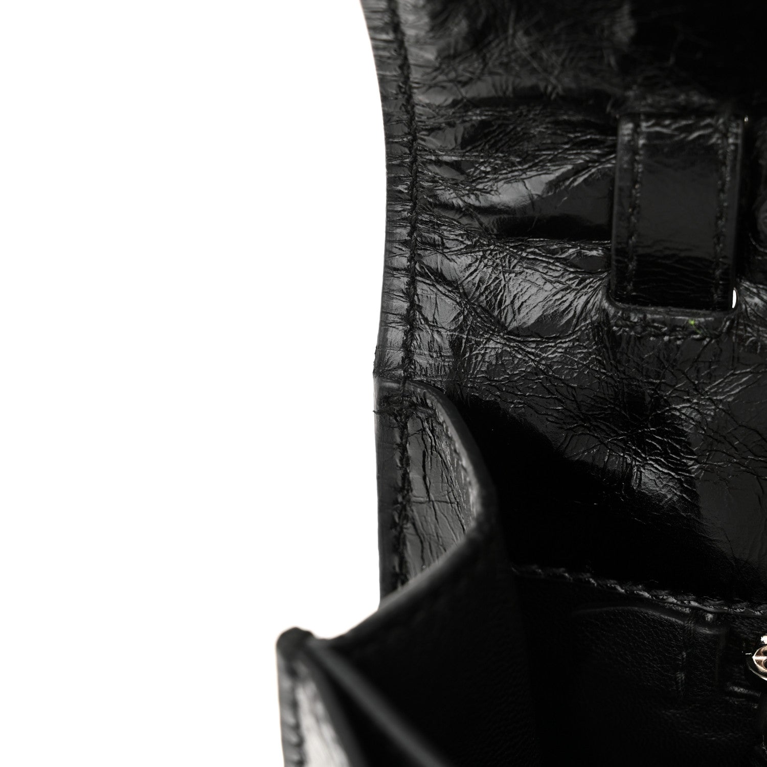 Prada Glossy Calfskin Medium Sound Shoulder Bag Black 10 of 12