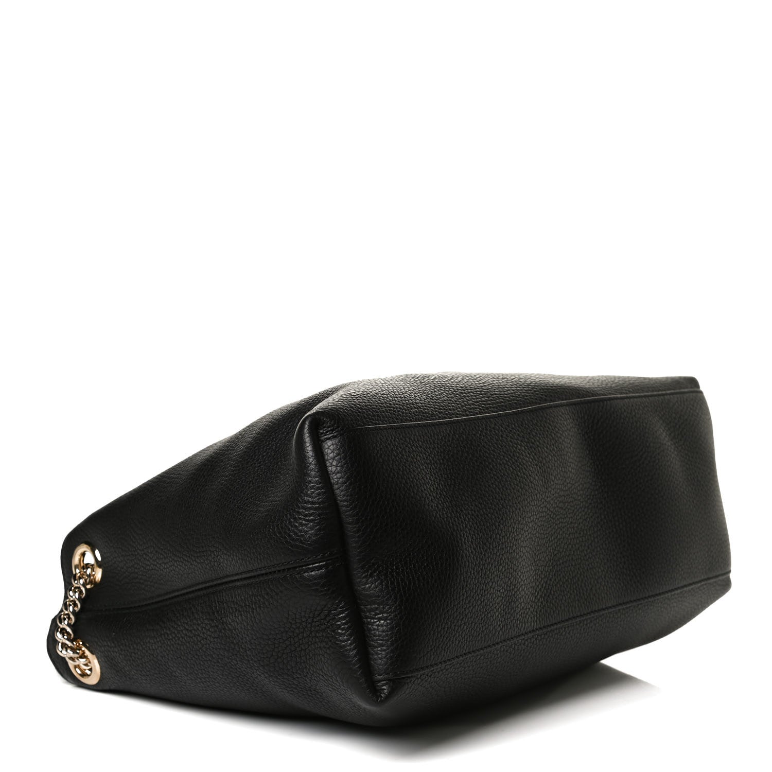 Gucci Pebbled Calfskin Medium Soho Chain Shoulder Bag Black 3 of 12