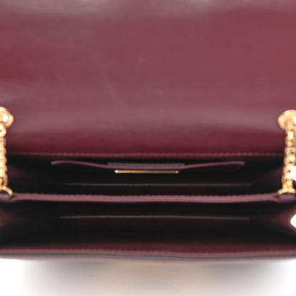 Salvatore Ferragamo Calfskin Thalia Flap Shoulder Bag Wine 5 of 11