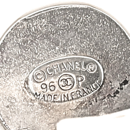 Chanel Enamel CC Clip On Earrings Black White 4 of 4