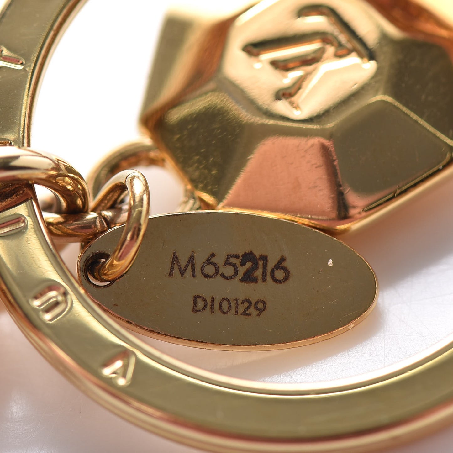 LV Facettes Bag Charm Key Holder Gold