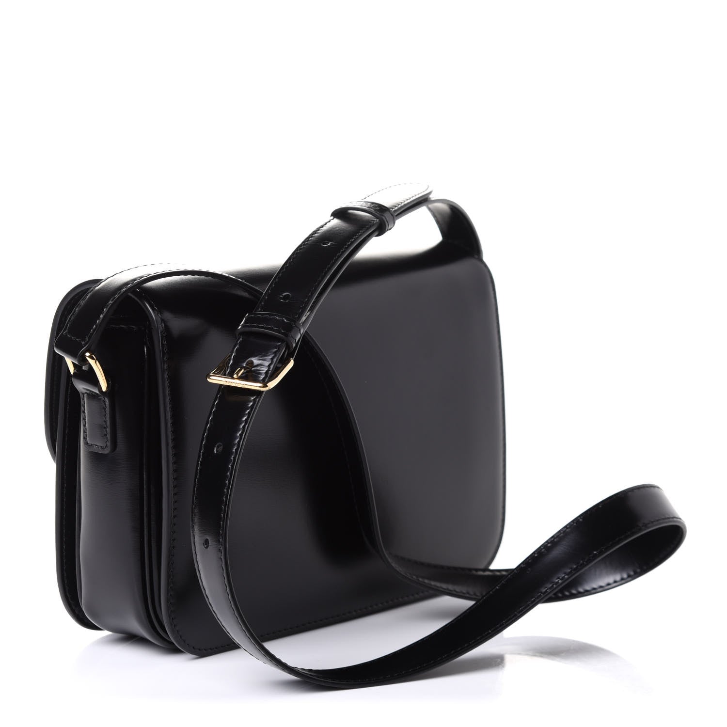 Celine Shiny Calfskin Medium Triomphe Black 3 of 12