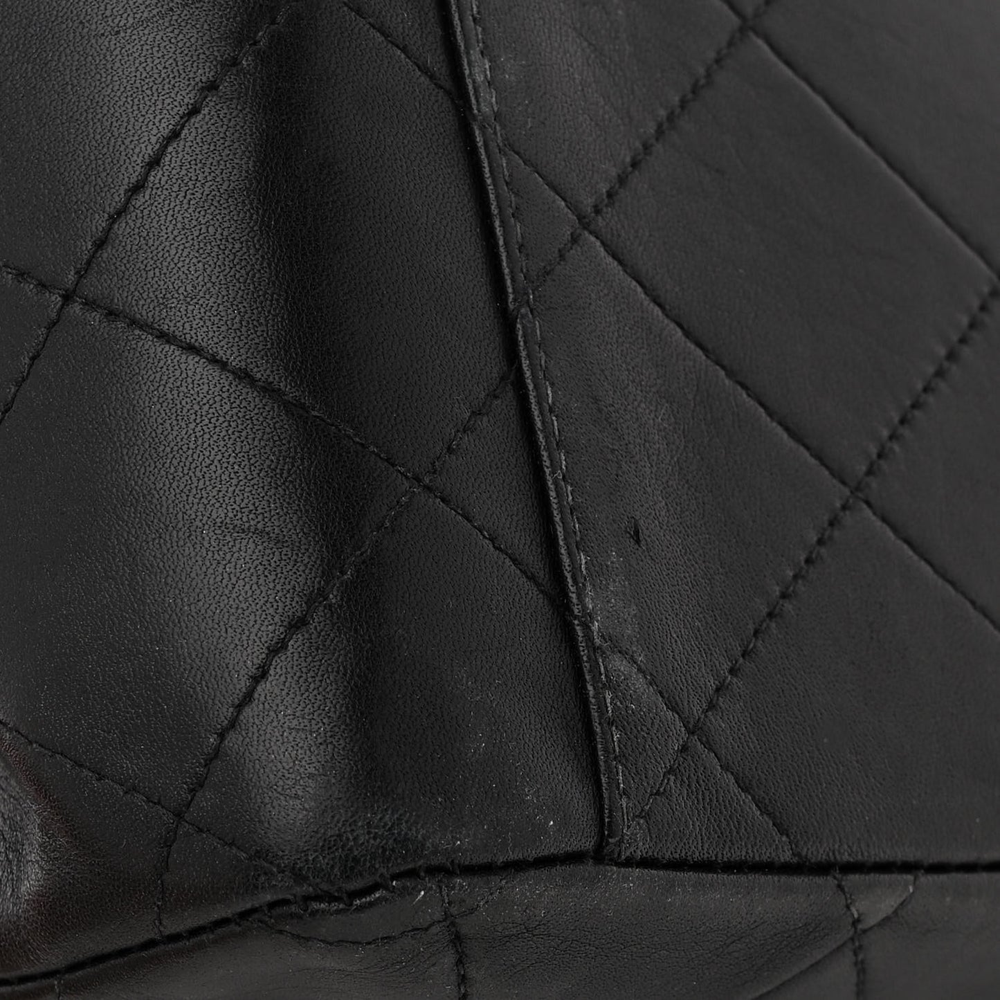 Lambskin Quilted XL Jumbo Single Flap Black