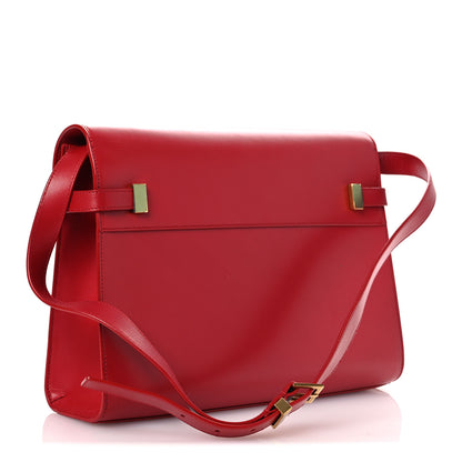 Saint Laurent Smooth Calfskin Manhattan Shoulder Bag Rouge Eros 3 of 14