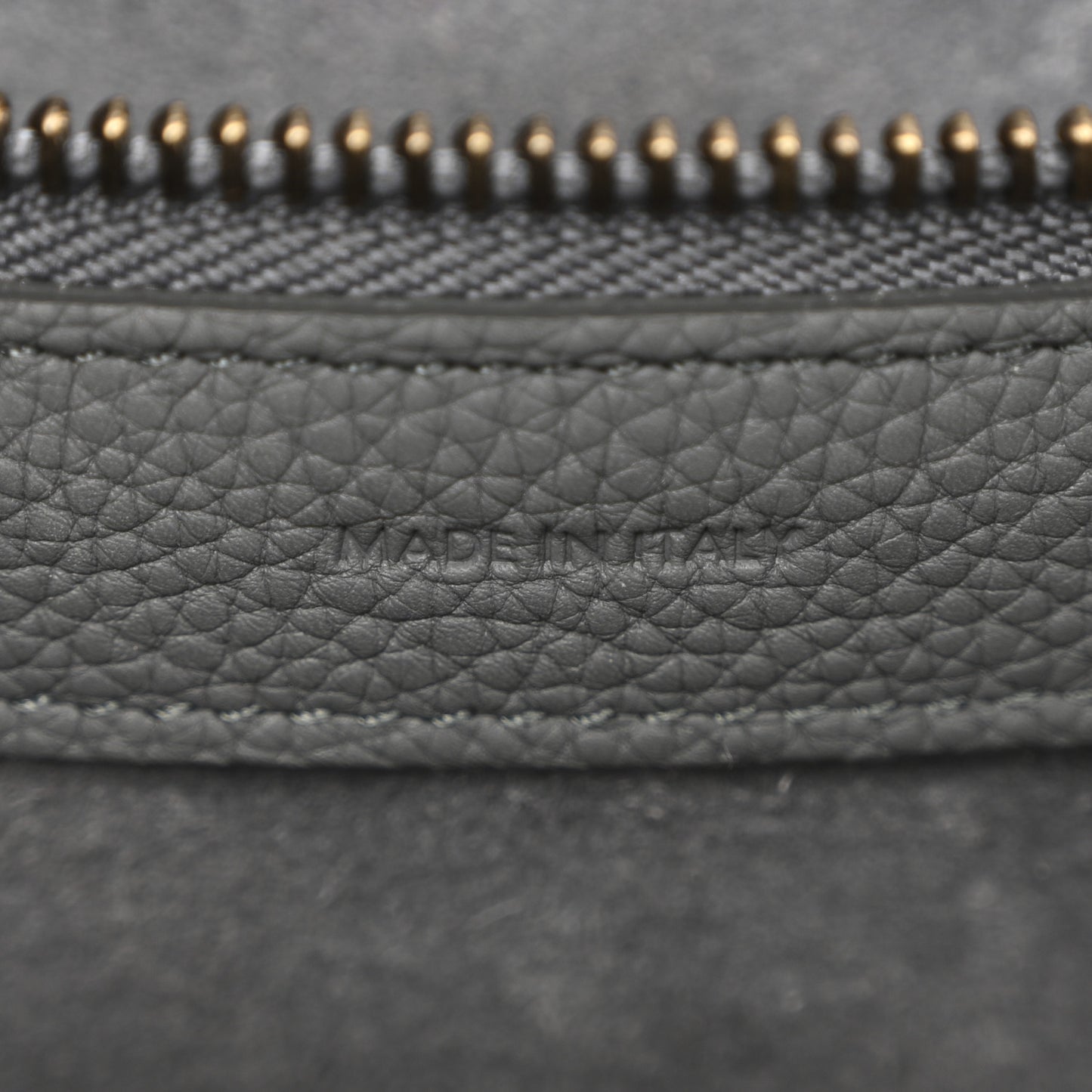 Baby Drummed Calfskin Micro Luggage Kohl