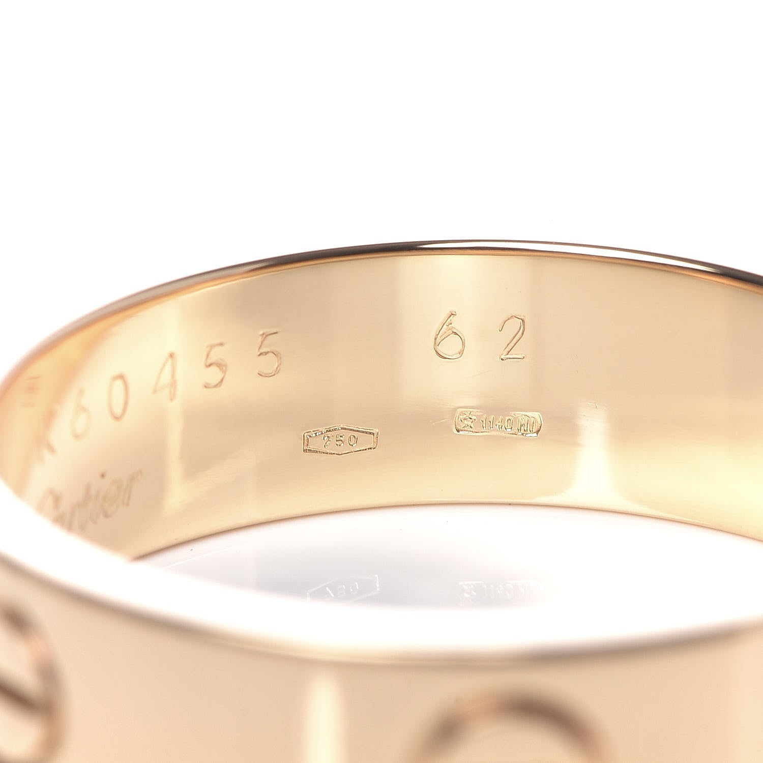 Cartier 18K Yellow Gold 5.5mm LOVE Ring 62 10 5 of 5