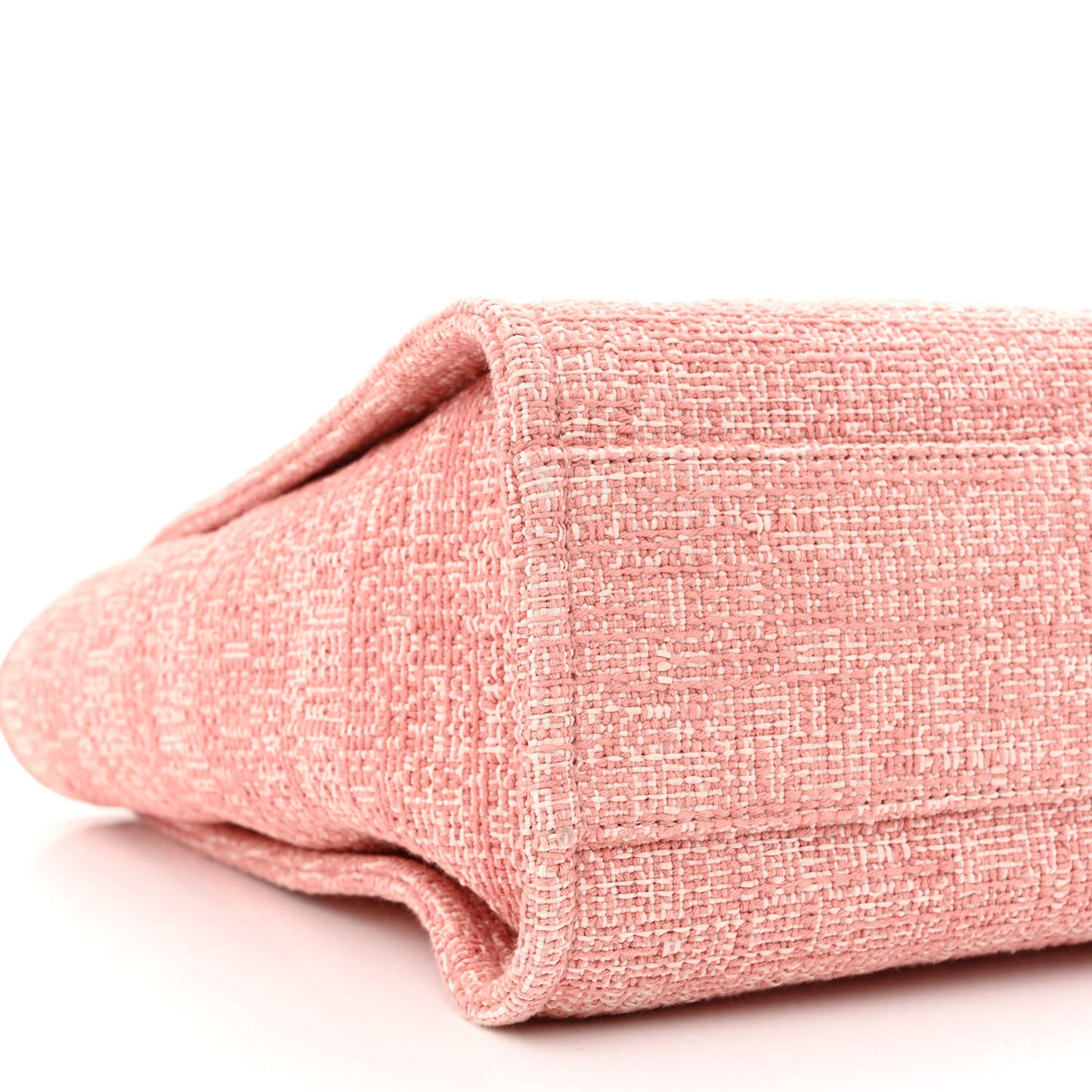 Straw Lurex Small Deauville Tote Pink