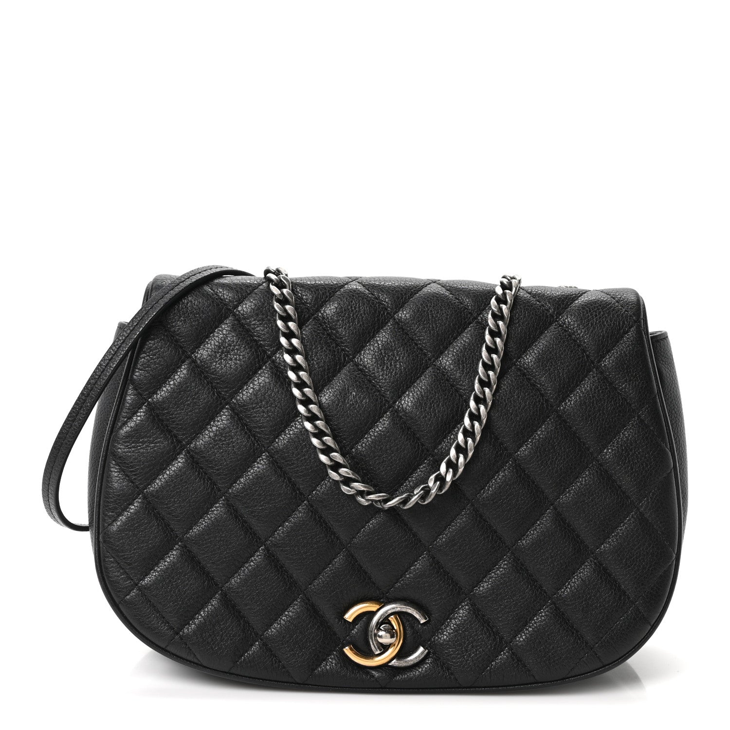 Chanel Calfskin Quilted Casual Pocket Messenger Flap Black 1 of 10