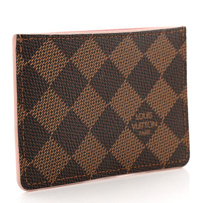 Louis Vuitton Damier Ebene Caissa Card Holder Rose Ballerine 3 of 7