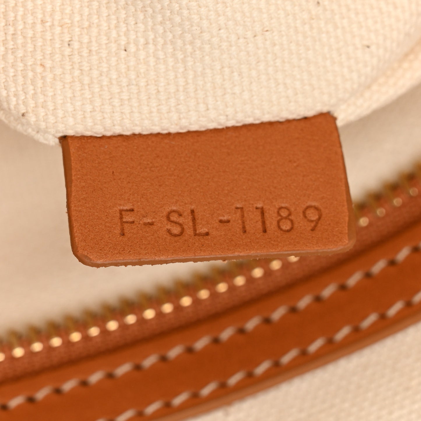 Canvas Calfskin Horizontal Cabas Natural Tan