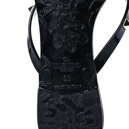 Valentino Garavani PVC Jelly Rockstud Bow Thong Sandals 38 Black 14 of 24