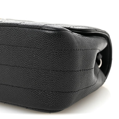 Chanel Caviar Chevron Quilted Mini Rectangular Flap Black 10 of 10