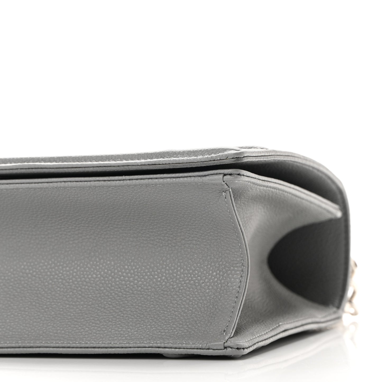 Grained Calfskin Medium Diorama Flap Bag Gris