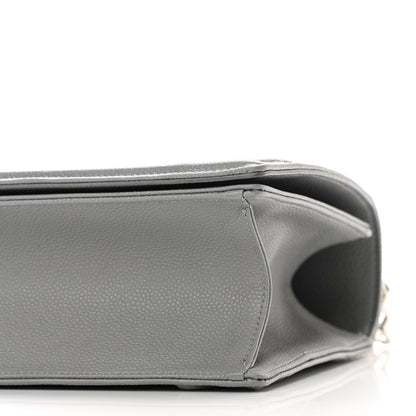 Christian Dior Grained Calfskin Medium Diorama Flap Bag Gris 10 of 11