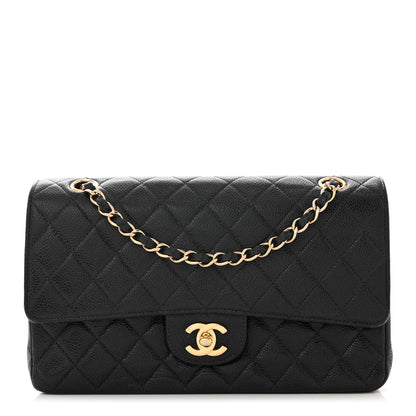 Chanel Caviar Quilted Medium Double Flap Black 1 of 12