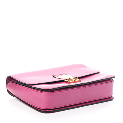Valentino Garavani Shiny Nappa L'Amour Rockstud Shoulder Bag Fuxia 4 of 9