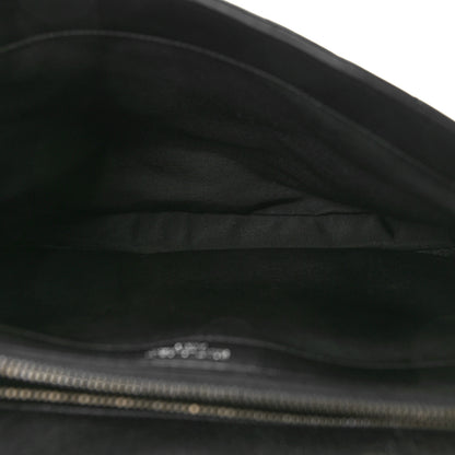 Saint Laurent Sheepskin Matelasse Chevron Monogram Large College Satchel Black Tulip 5 of 12