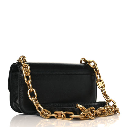 Balenciaga Calfskin Stripe Embossed Gossip Chain Bag XS Black 3 of 9