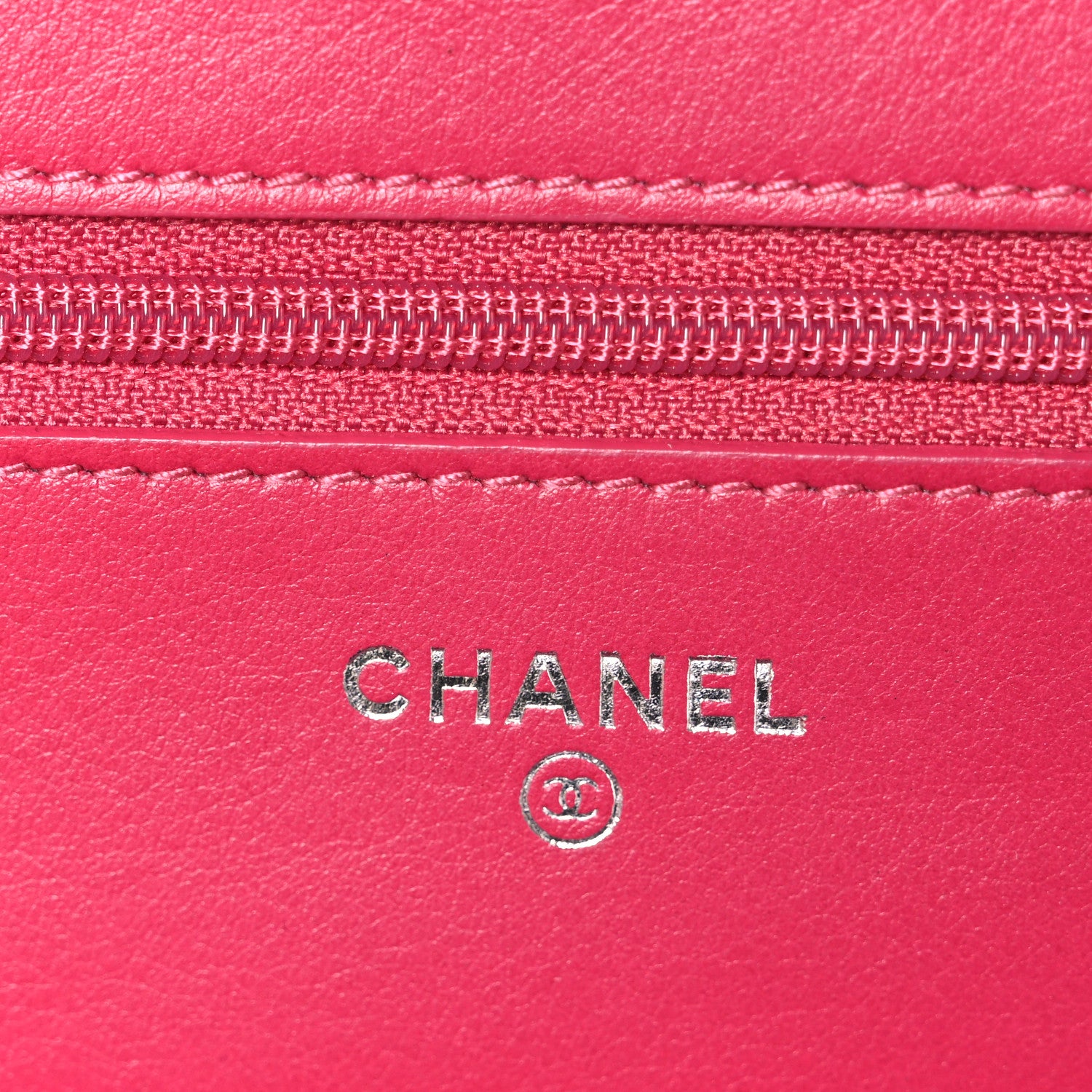Chanel Lambskin Diamond Stitched Wallet On Chain WOC Pink 5 of 10