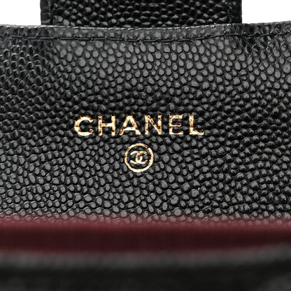 Chanel Caviar Quilted Flap Card Holder Wallet Black 6 of 9