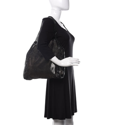 Stella McCartney Metallic Shaggy Deer Small Falabella Tote Black 2 of 9
