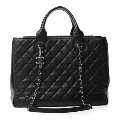 Chanel Caviar Quilted Large Urban Companion Top Handle Shopping Tote Black 1 of 11
