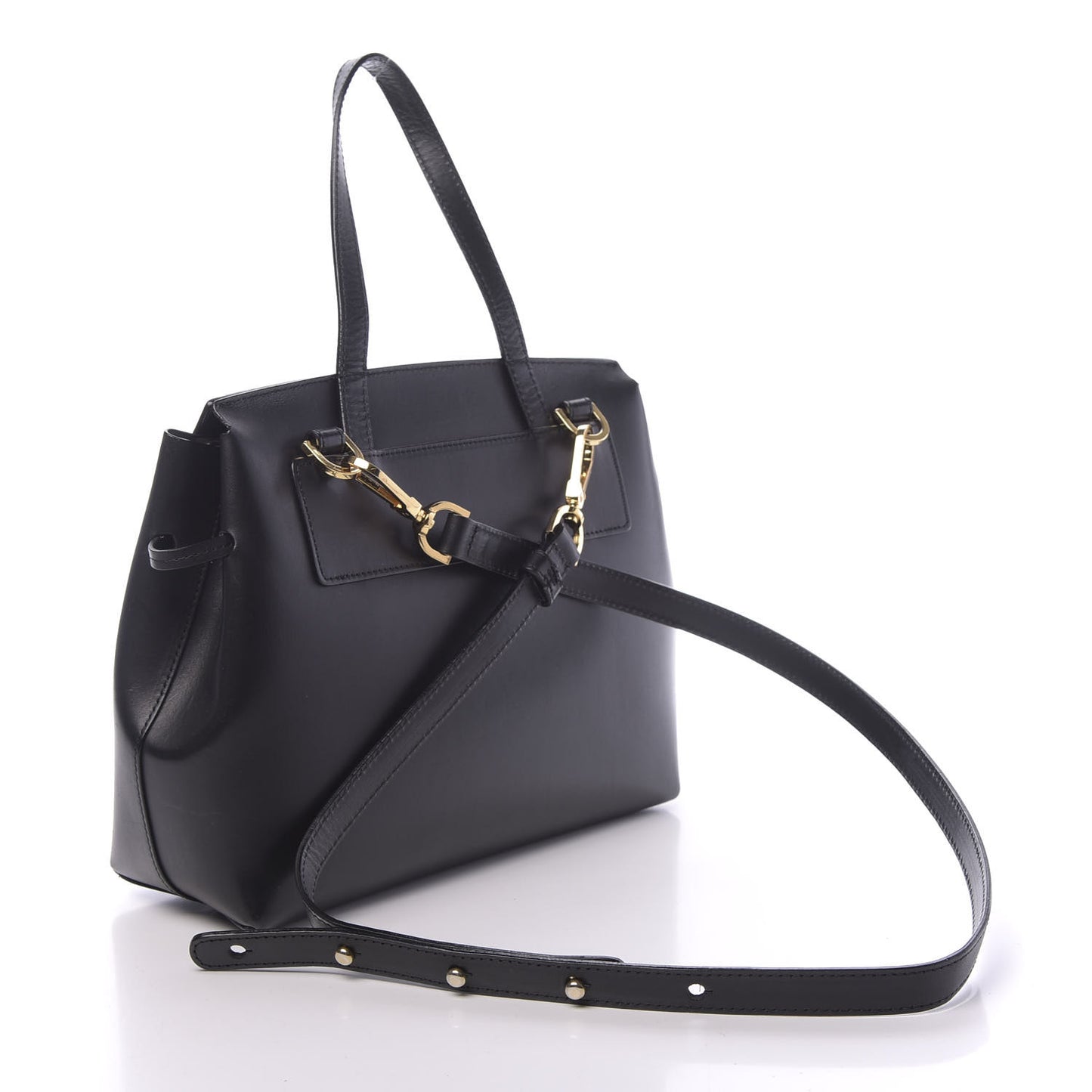 Calfskin Mini Lady Bag Black Argento