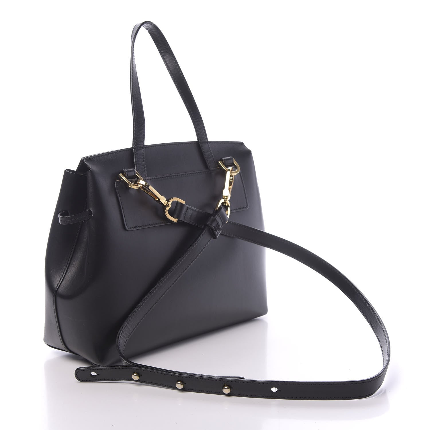 Mansur Gavriel Calfskin Mini Lady Bag Black Argento 2 of 16