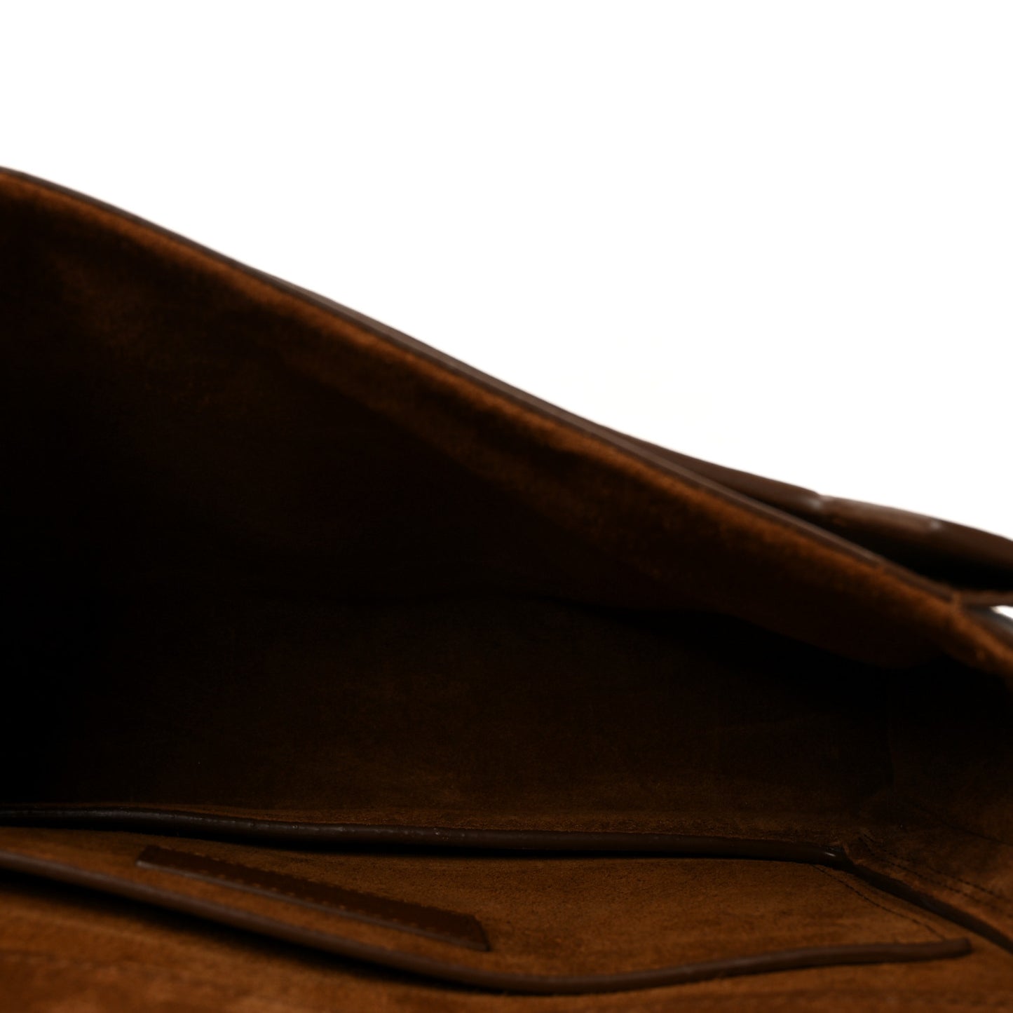 Suede Monogram Book Bag Brown