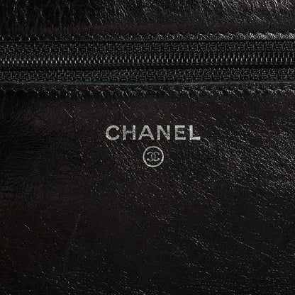 Chanel Aged Calfskin Reissue Wallet On Chain WOC Metallic Black 5 of 7