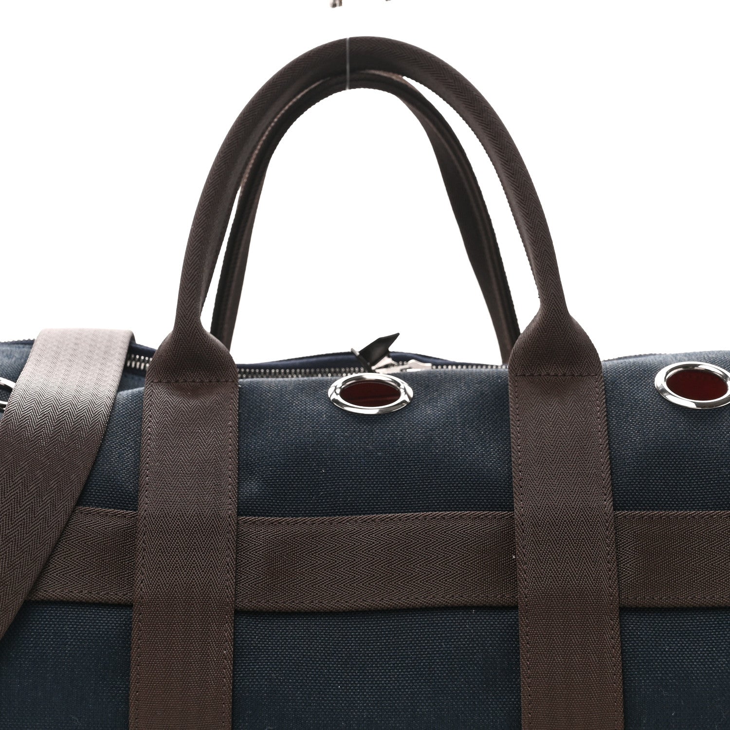Hermes Fabric Carrying Dog Bag Navy 8 of 10