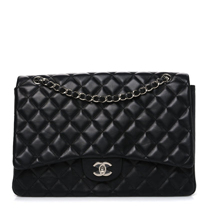 Chanel Lambskin Quilted Maxi Single Flap Black 1 of 10