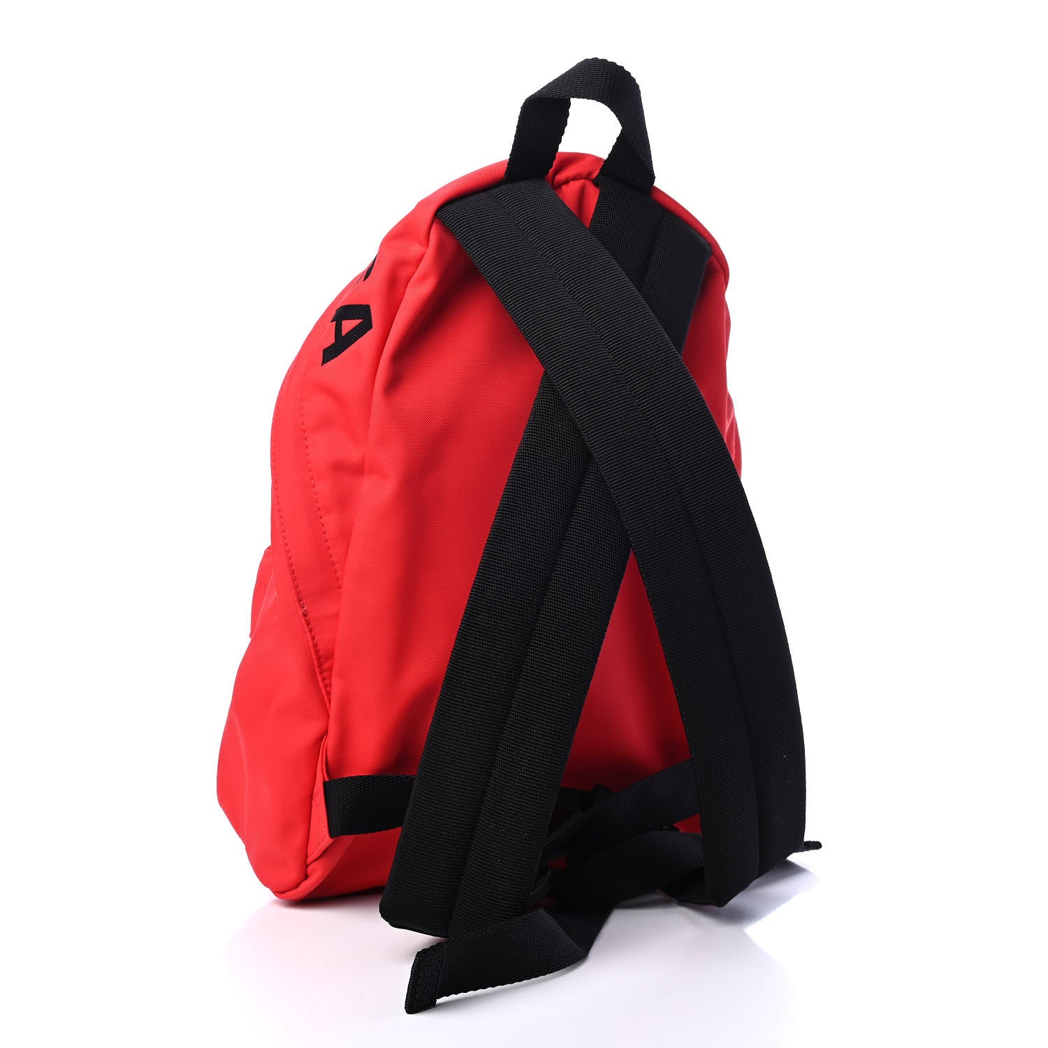 Balenciaga Sport Nylon Logo Embroidered S Wheel Backpack Bright Red Black 3 of 8