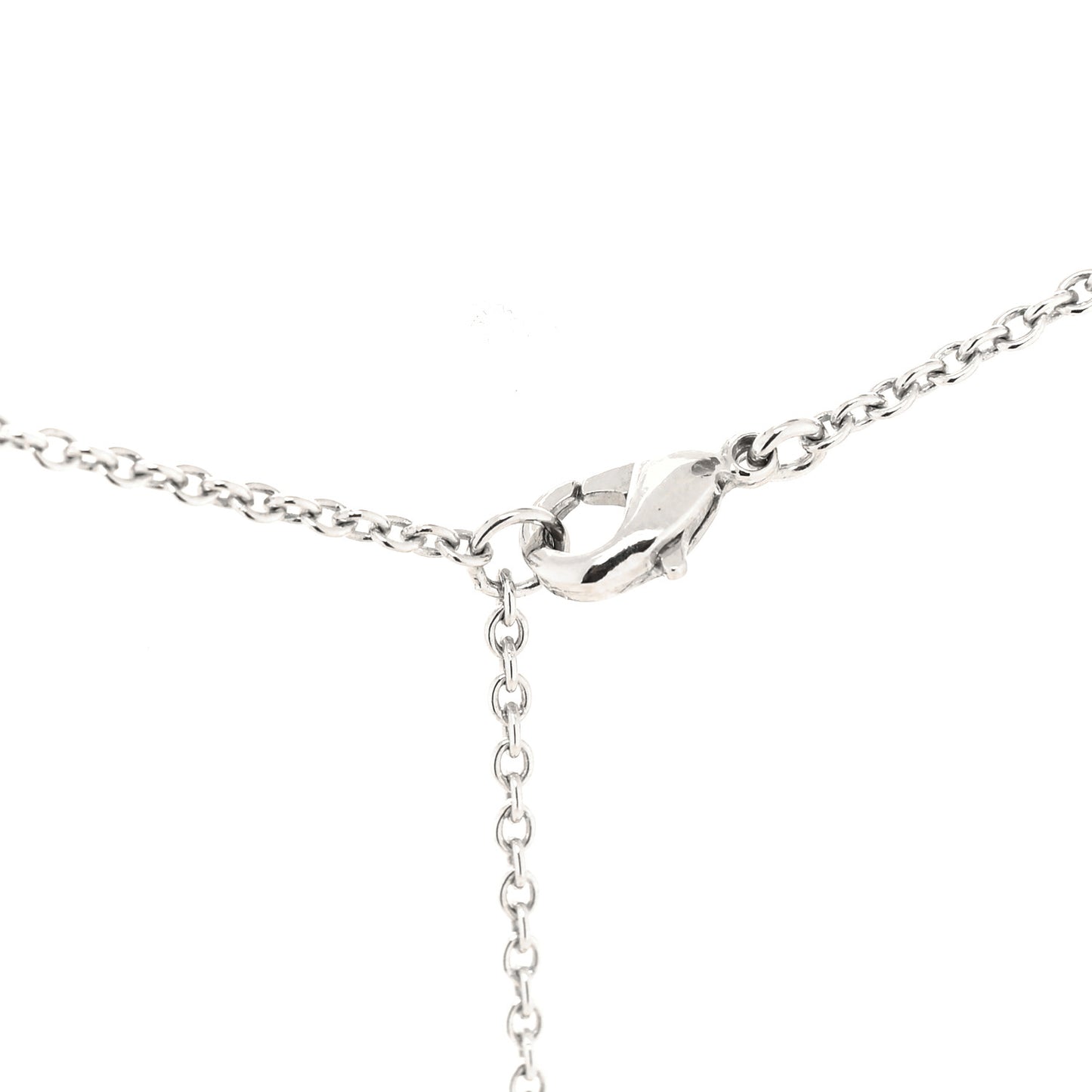 Metal Crystal Clair D Lune Necklace Silver