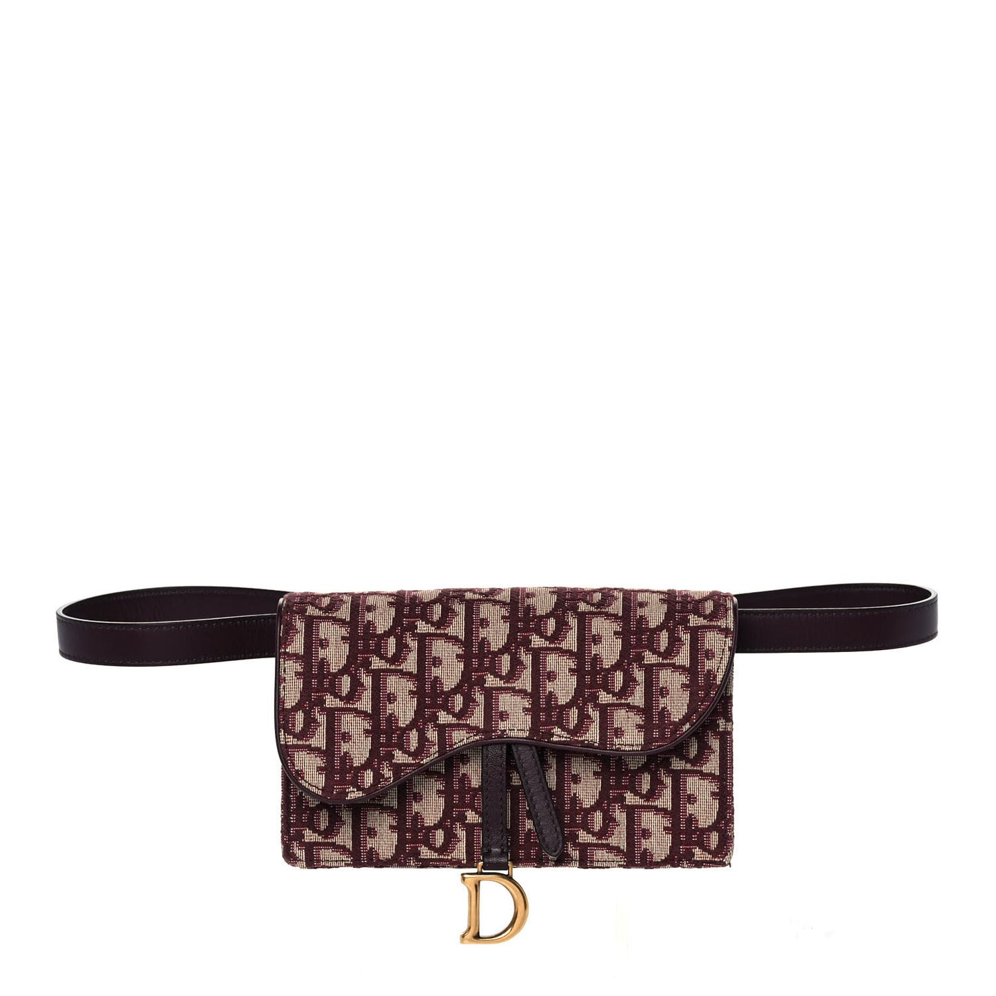 Oblique Saddle Belt Bag Bordeaux