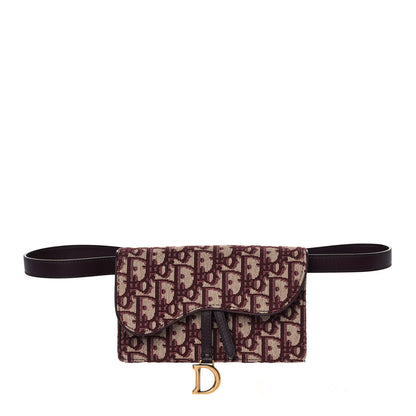 Christian Dior Oblique Saddle Belt Bag Bordeaux 1 of 11