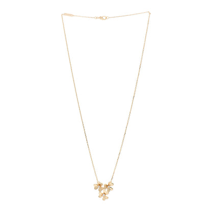 Van Cleef & Arpels 18K Yellow Gold Diamond Mini Frivole 3 Flowers Pendant Necklace 3 of 6