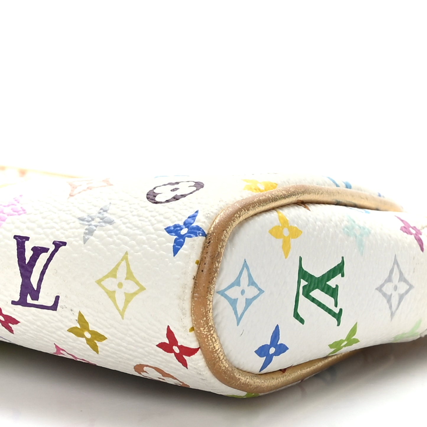 Monogram Multicolor Kate Clutch White