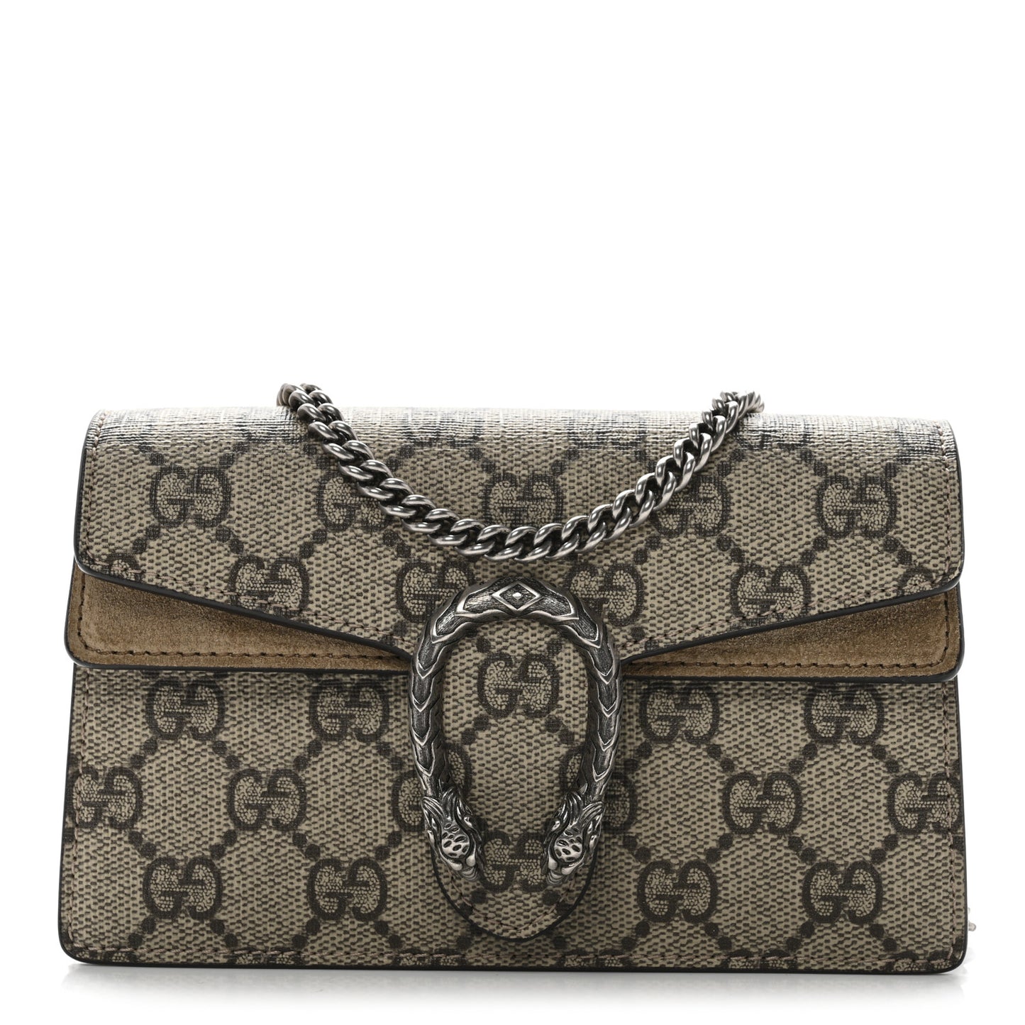 GG Supreme Monogram Super Mini Dionysus Shoulder Bag Taupe