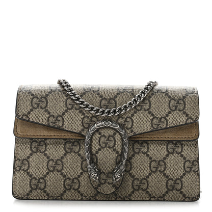 Gucci GG Supreme Monogram Super Mini Dionysus Shoulder Bag Taupe 1 of 10