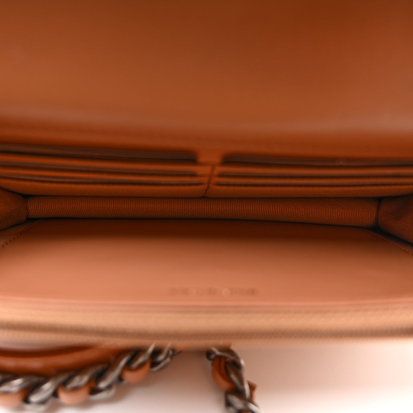 Lambskin Quilted Chanel 19 Wallet On Chain WOC Brown