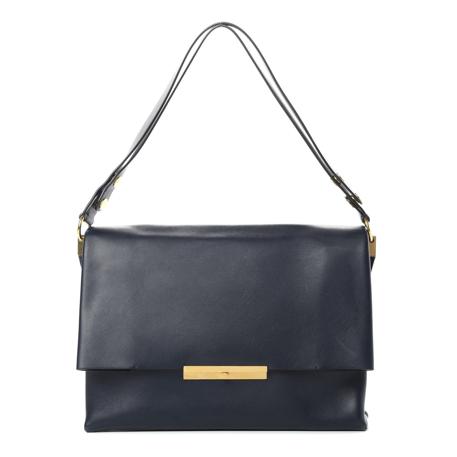 Celine Calfskin Blade Flap Navy 1 of 17