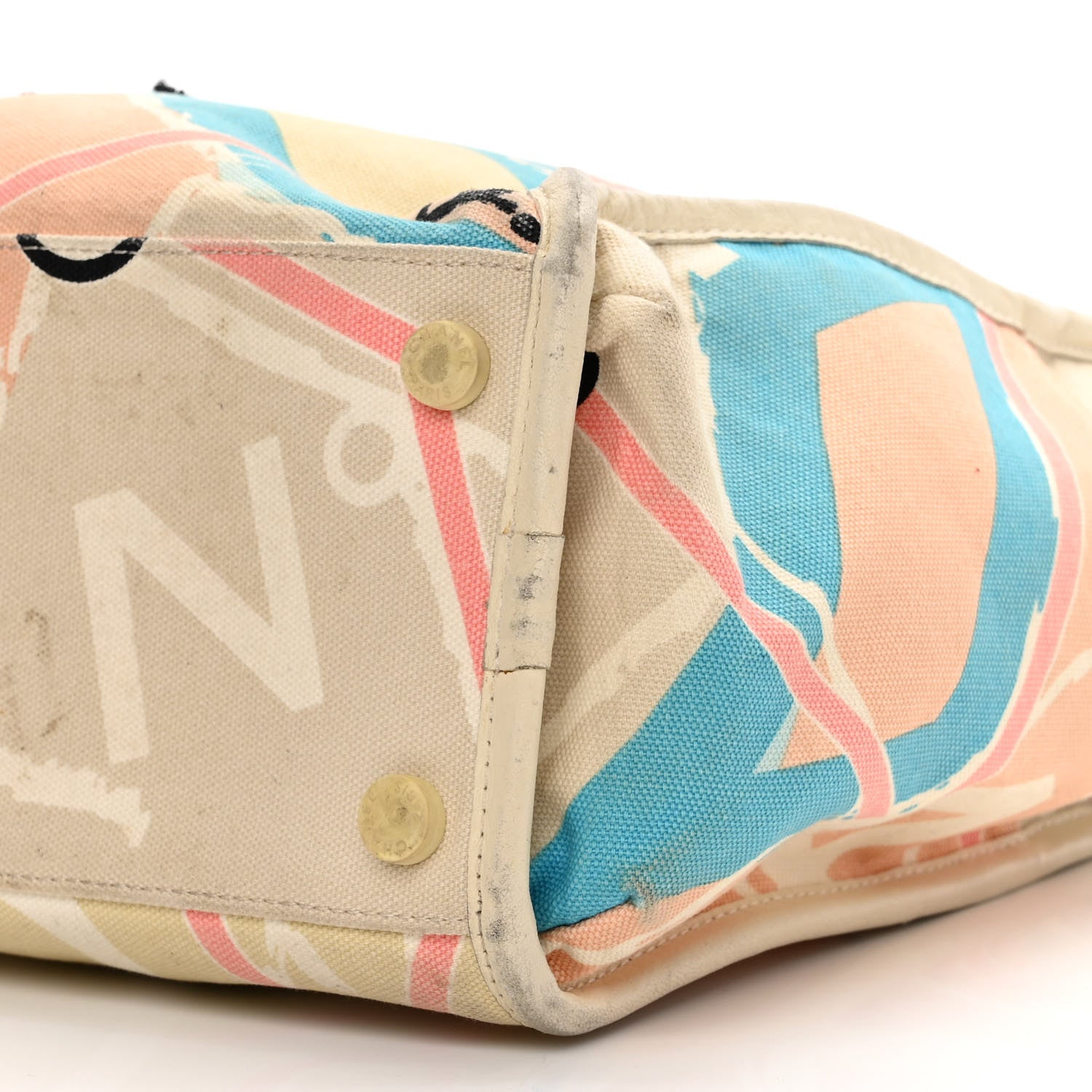 Chanel Canvas Printed Eiffel Tower Shoulder Bag 10 of 15