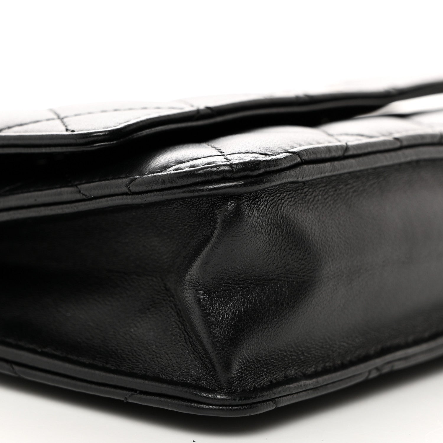 Chanel Lambskin Quilted Wallet On Chain WOC Black 9 of 10
