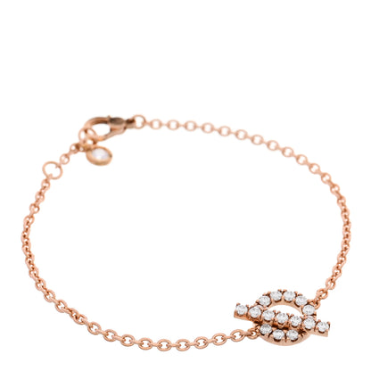 Hermes 18K Rose Gold Diamond Finesse Bracelet SH 1 of 4