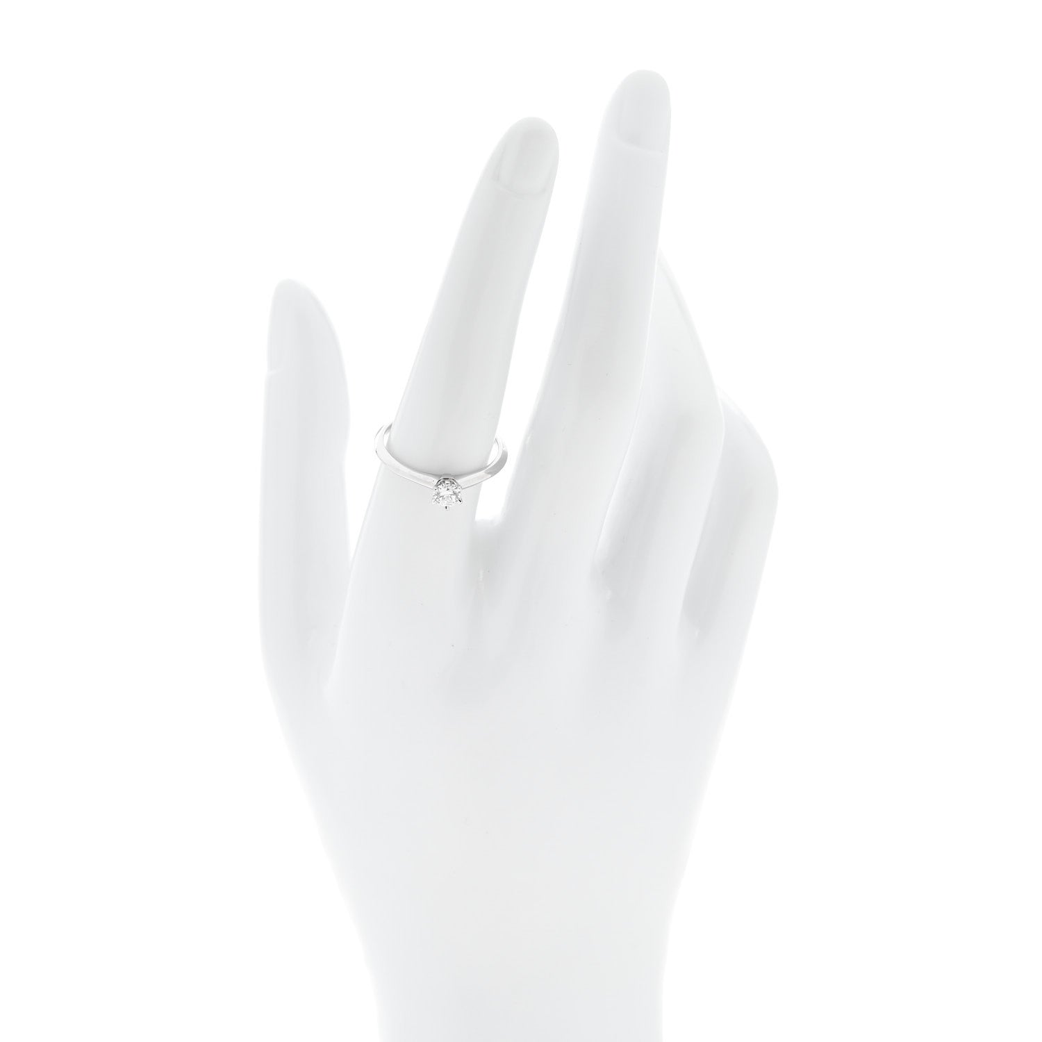 Tiffany Platinum Diamond .31ct Solitaire Engagement Ring 56 7.5 2 of 7