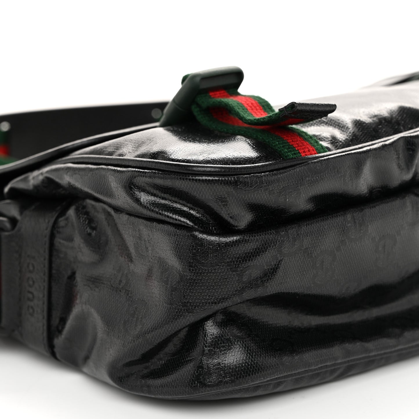 GG Crystal Messenger Bag Black