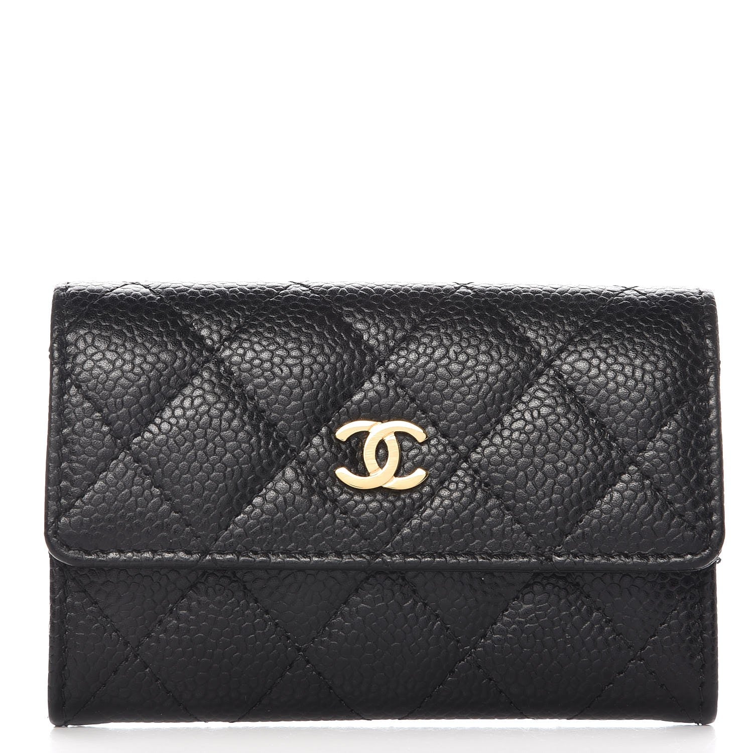Chanel Caviar Quilted Flap Card Holder Black 1 of 9