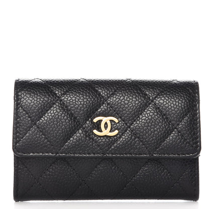 Chanel Caviar Quilted Flap Card Holder Black 1 of 9